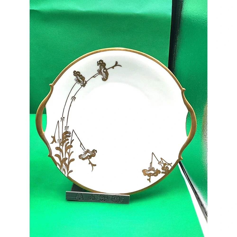 Thomas Vintage Porcelain Platter Set Gold Lily Circa 1939‎